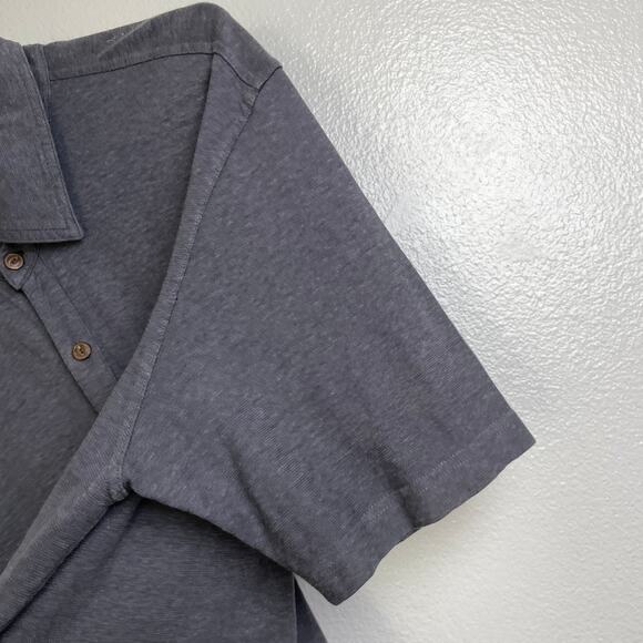 Gramicci NPT Hemp Cotton Shirt Mens Large Gray Short Sleeve Button Up Casual - Picture 4 of 8